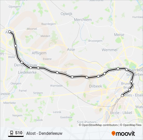 S10 train Line Map