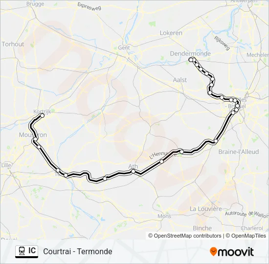 IC Train Line Map