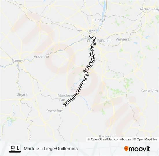 L Trein Line Map