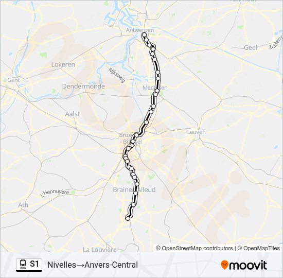 S1 Train Line Map