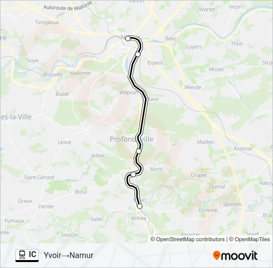 IC Train Line Map