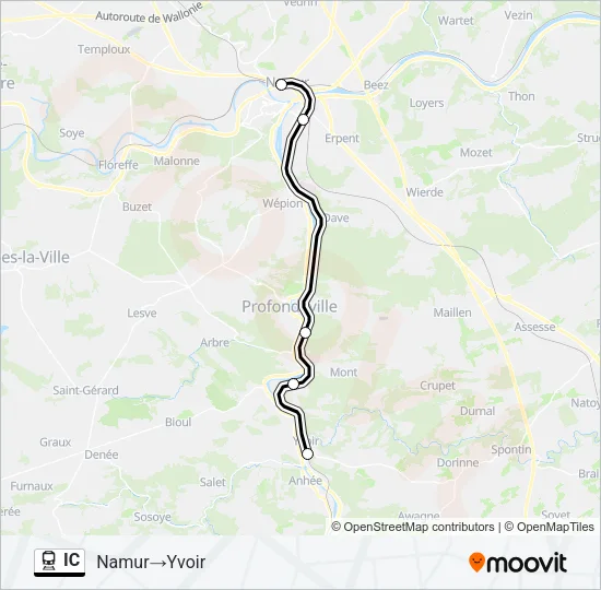 IC Train Line Map