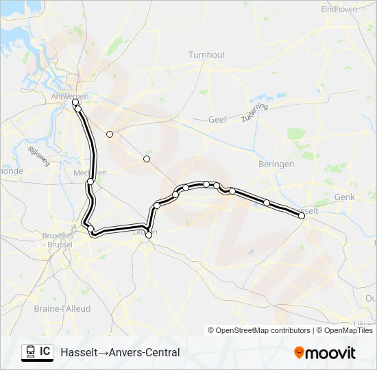 IC Trein Line Map
