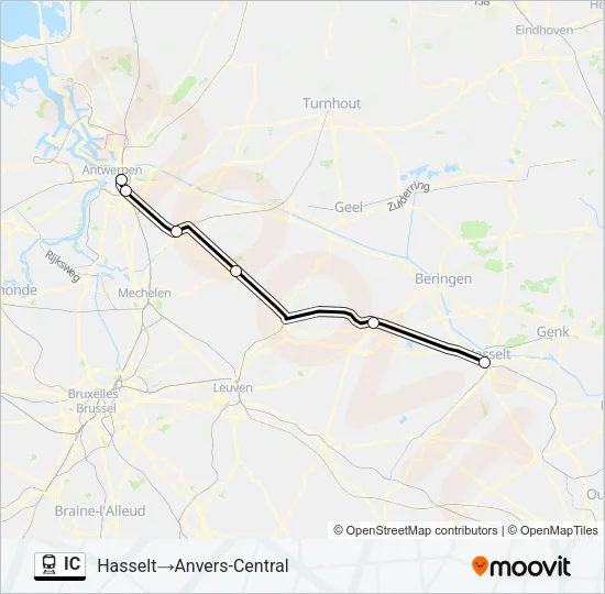 IC Train Line Map