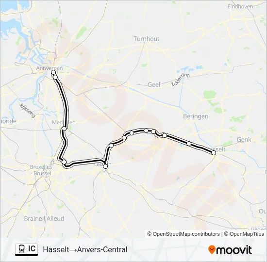 IC Train Line Map