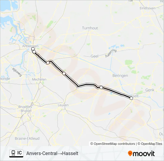 IC Train Line Map