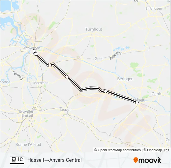 IC Train Line Map
