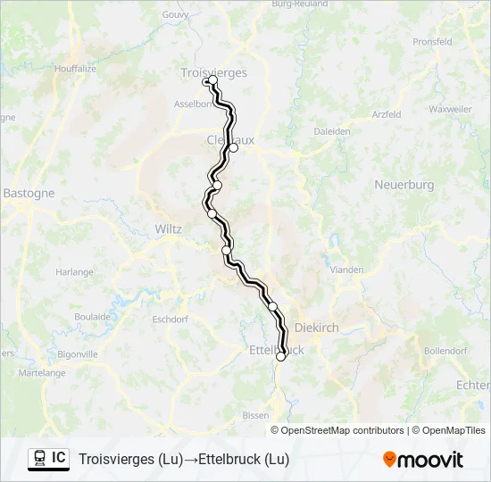 IC Trein Line Map