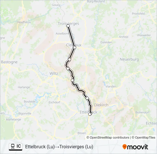 IC Train Line Map