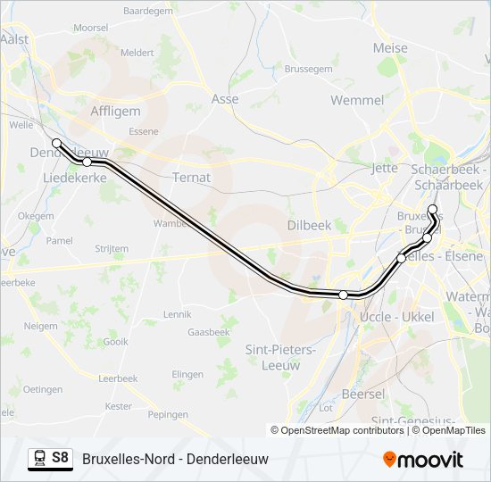 S8 Train Line Map