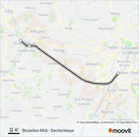 IC Train Line Map