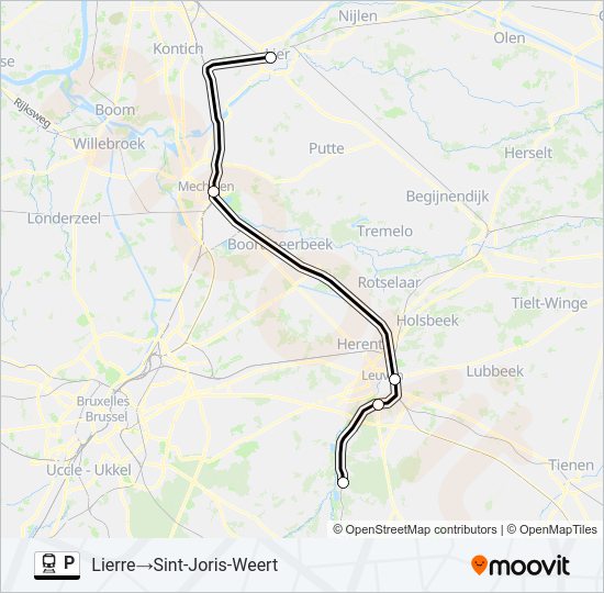 P Train Line Map