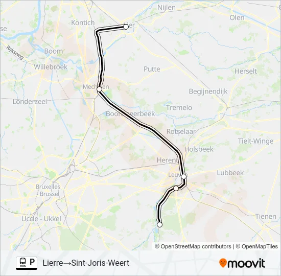 P Train Line Map