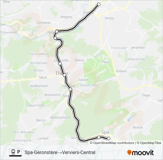 P Train Line Map