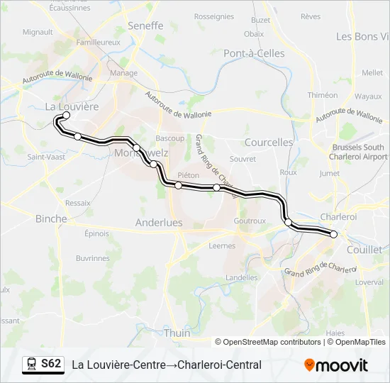 S62 Train Line Map
