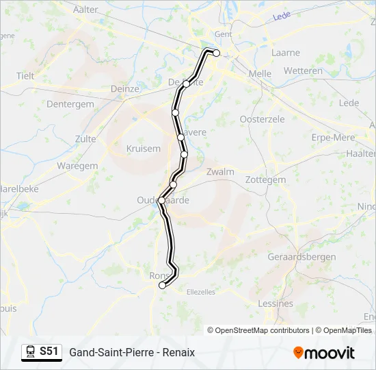S51 Train Line Map