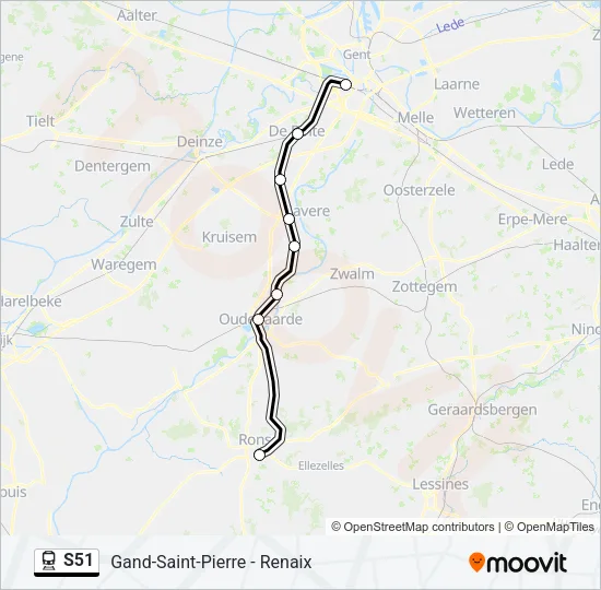 S51 Train Line Map