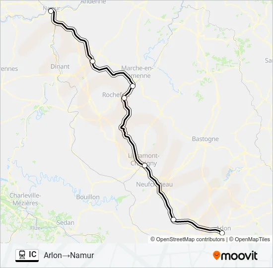 IC Train Line Map
