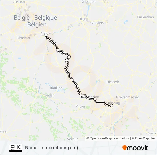 IC Train Line Map