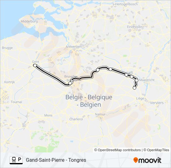 P Train Line Map