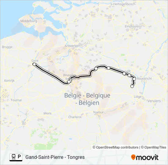 P Train Line Map