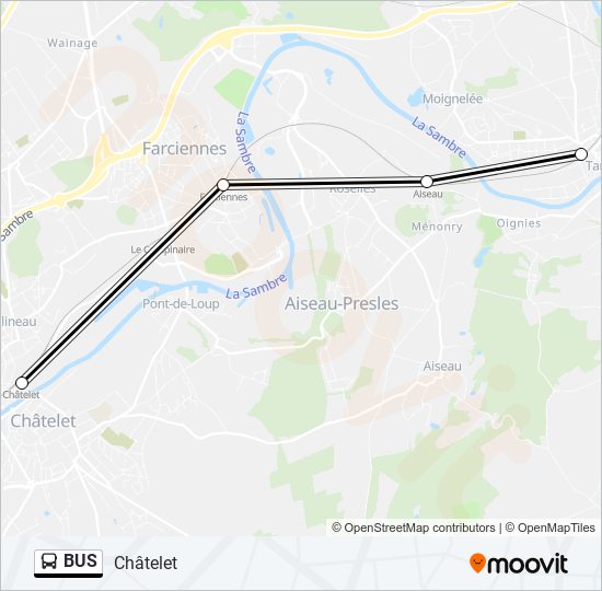 Plan de la ligne BUS 