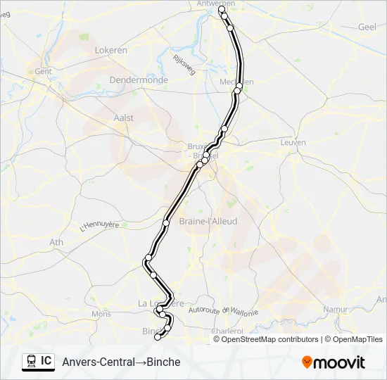 IC Trein Line Map