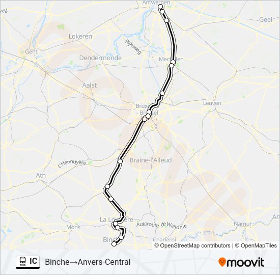 IC train Line Map