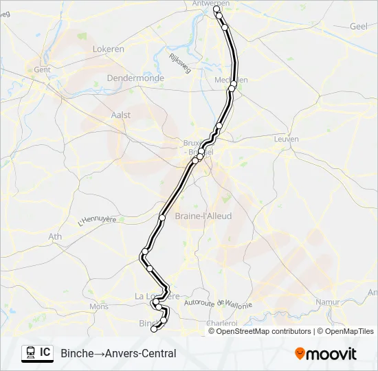 IC Trein Line Map
