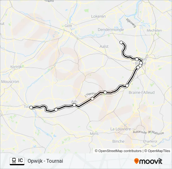 IC Train Line Map