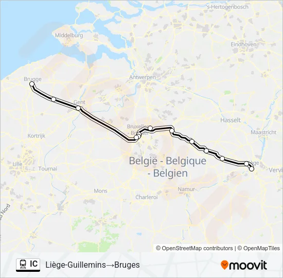 IC Train Line Map