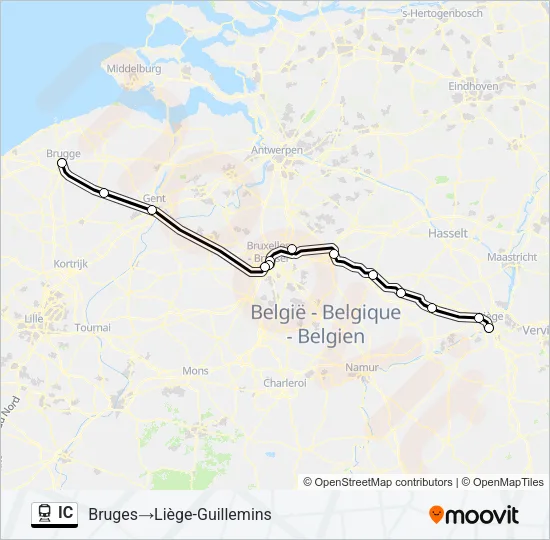 IC Train Line Map