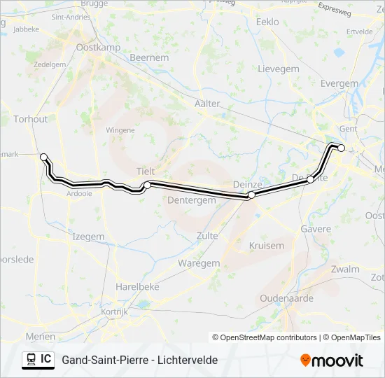 IC Train Line Map