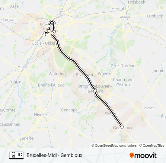IC Train Line Map
