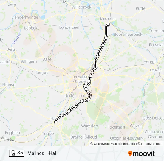 S5 Train Line Map