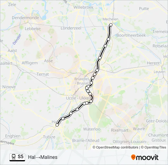 S5 Train Line Map