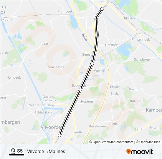 S5 train Line Map