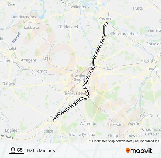 S5 Train Line Map