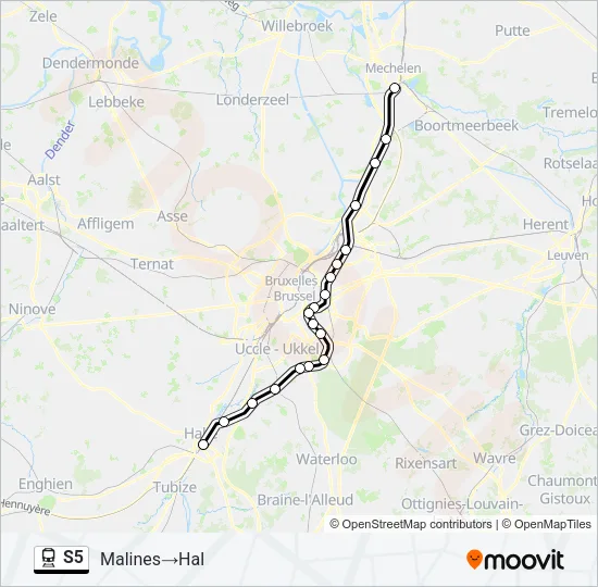 S5 Trein Line Map