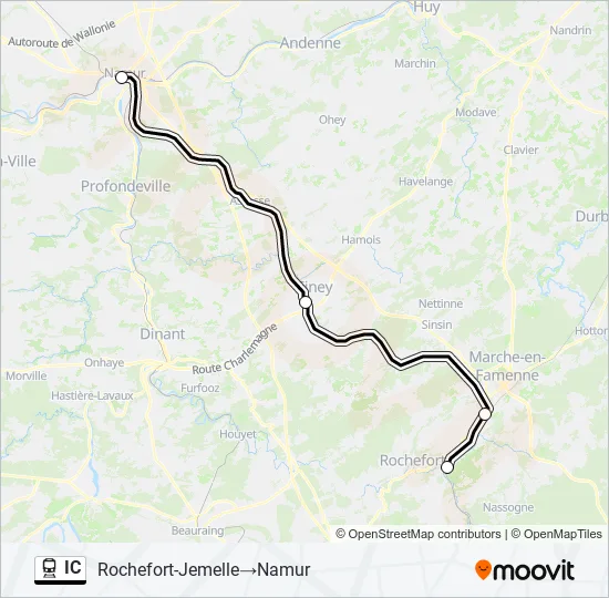 IC Train Line Map