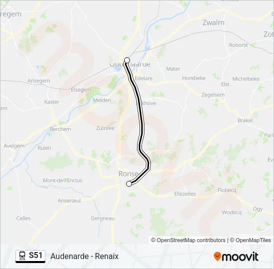 S51 Train Line Map