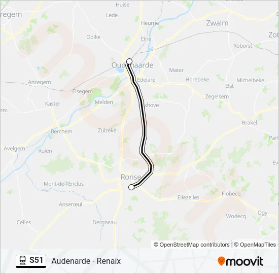 S51 Train Line Map