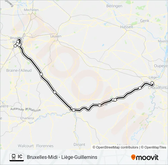 IC Train Line Map