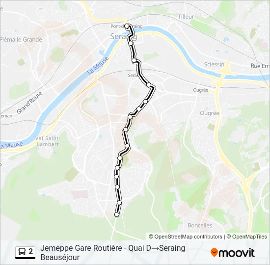 2 Bus Line Map