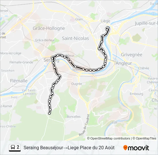 2 Bus Line Map