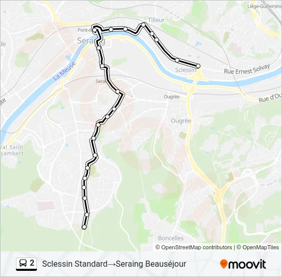 2 Bus Line Map