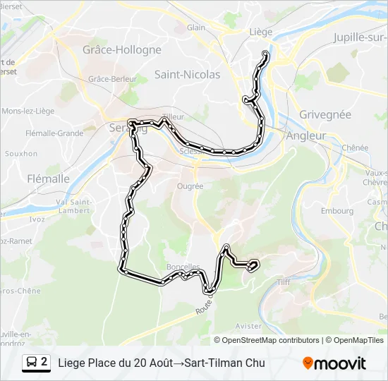 2 Bus Line Map