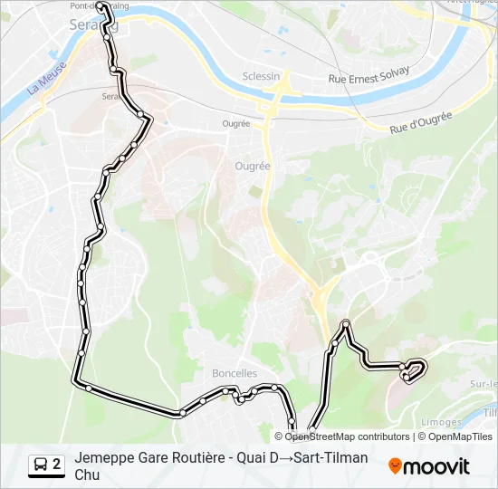 2 Bus Line Map
