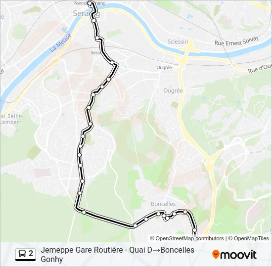 2 Bus Line Map