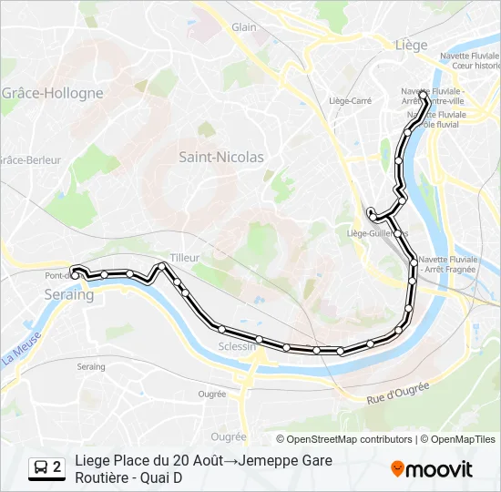 2 Bus Line Map
